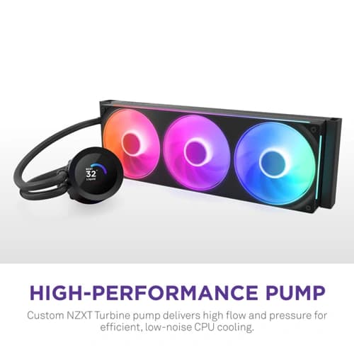 NZXT Kraken Plus 360 RGB CPU Liquid Cooler with LCD Display